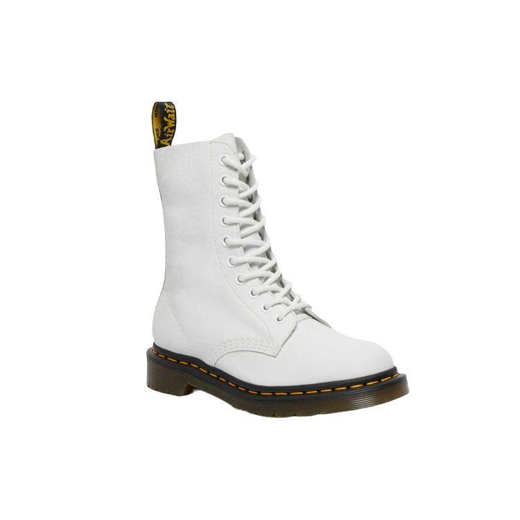 Доктор. Высокие ботинки Dr. Martens 1490 из кожи Virginia 'White' Женские 27261113