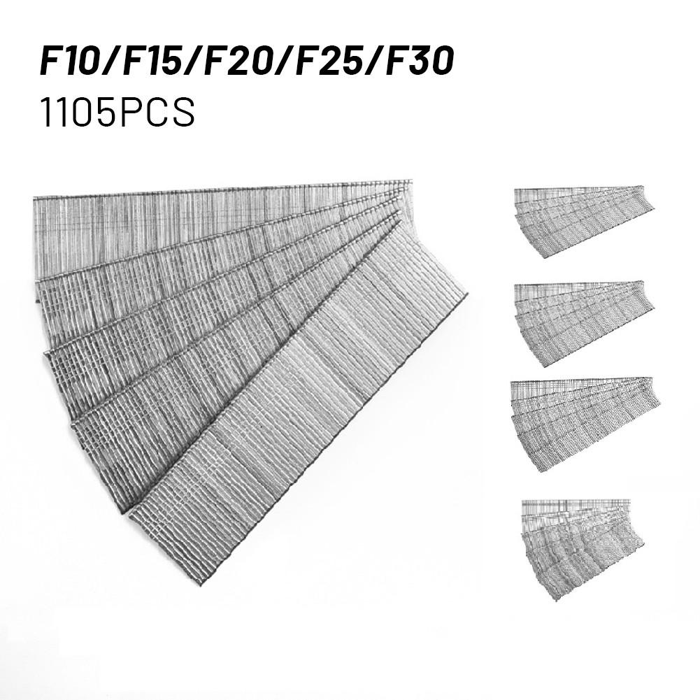 1105 шт. Скобы для степлера F15/F20/F25/F30 Гвоздезабиватель для каркасного строительства Шпильки 15 20 25 30 мм Шпильки для гвоздезабивателя Диванные гвозди