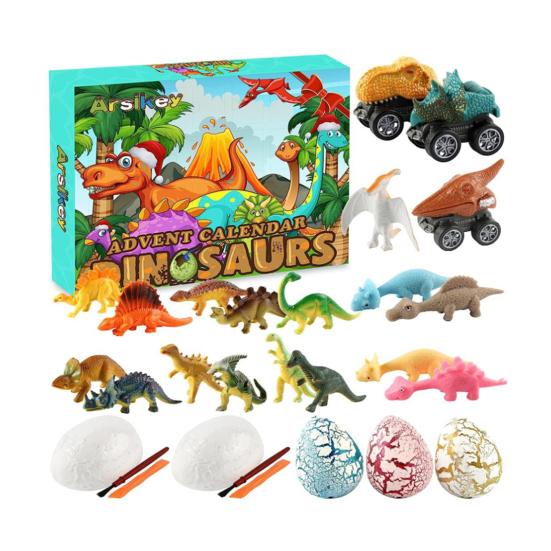 Слепая коробка с динозавром, рождественский адвент-календарь, обратный отсчет на 24 дня с милым сюрпризом в виде динозавра внутри, подарок для друзей, семьи, детей
