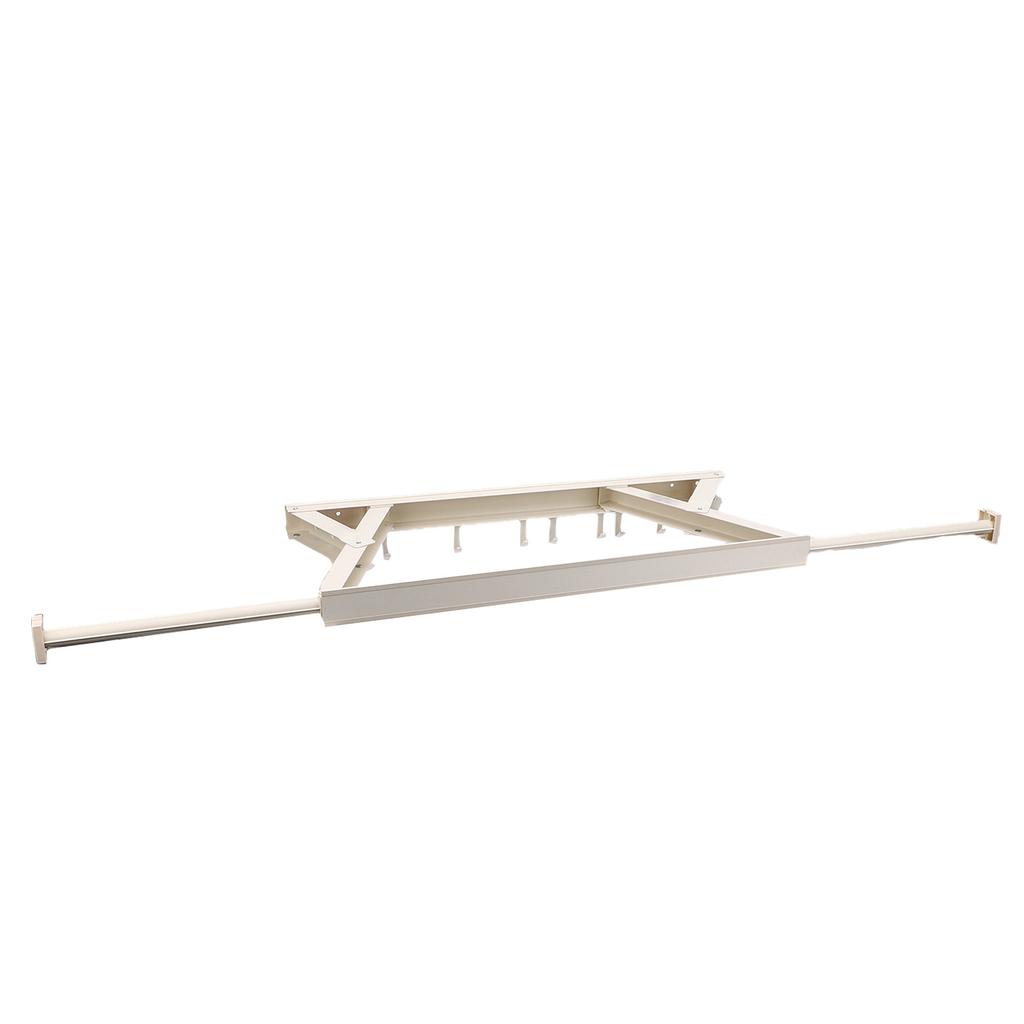 Wall Mounted Clothes Drying Rack Aluminum Retractable Folding Clothes Hanger Rack with Adhesive for Laundry Balcony