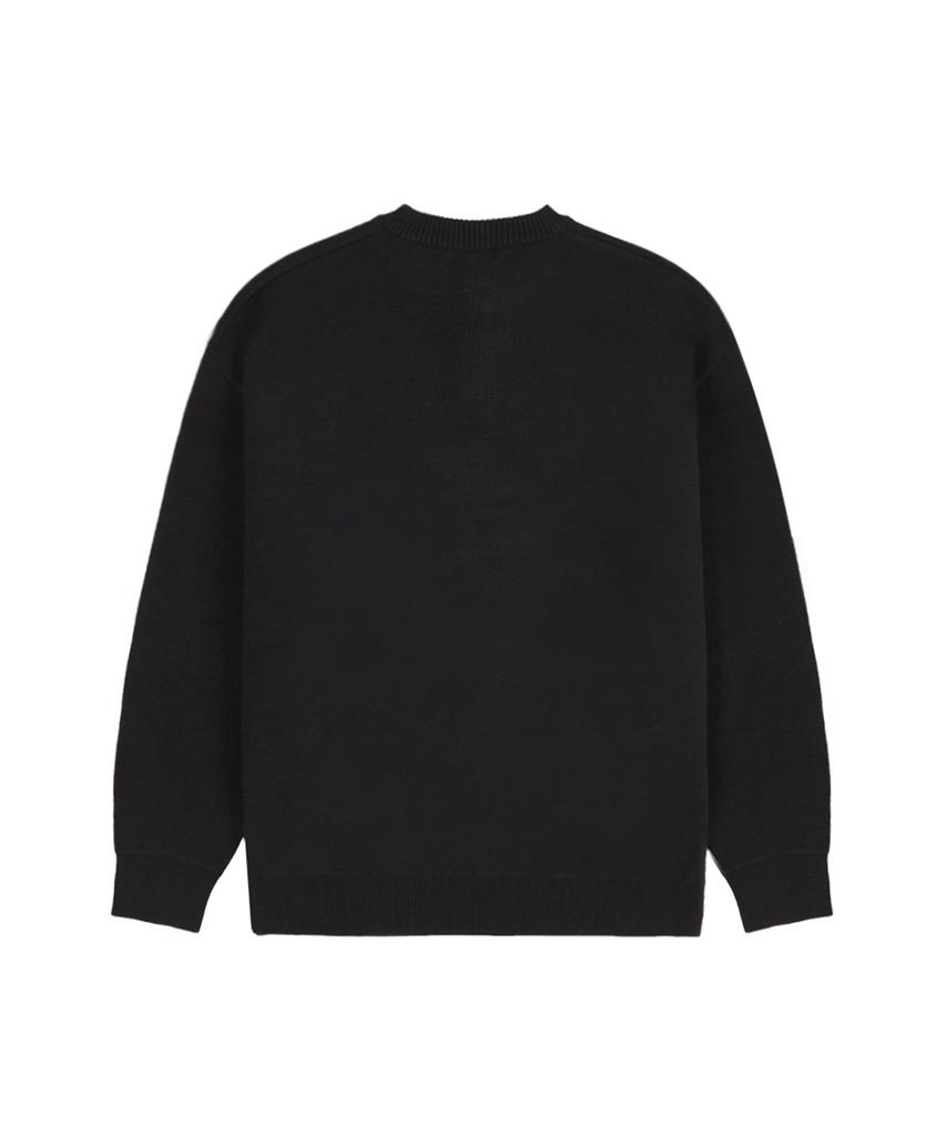 DRAW FIT Soft Essential Henley Neck Knit [Black]