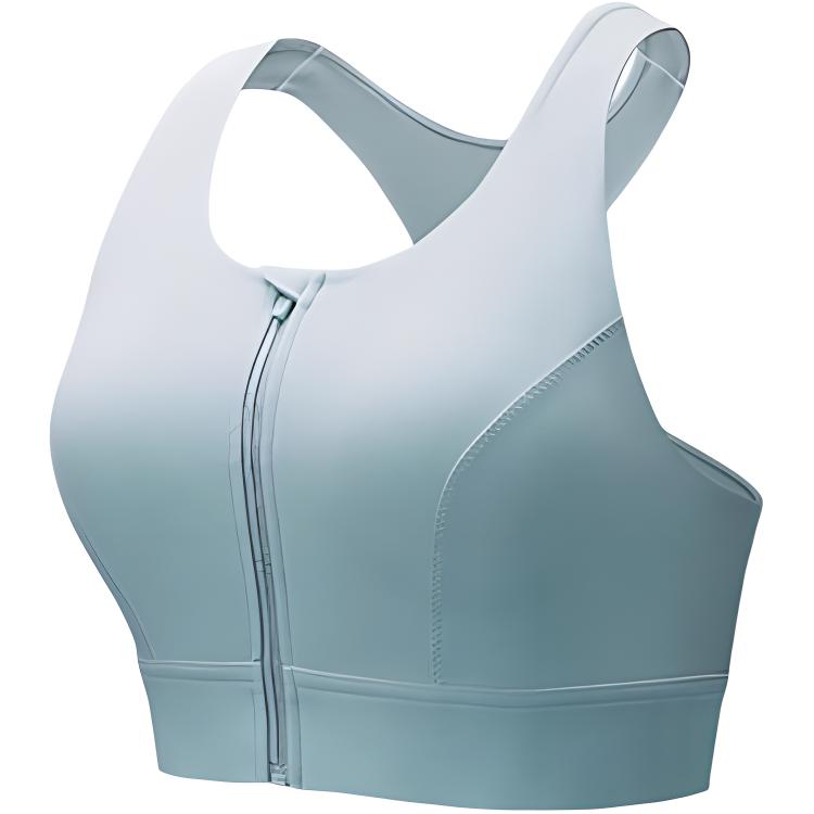 Anta Training Series Solid Color High-Intensity Zip Fitness Sports Underwear Women Underwear Seafoam-Green 962447101-4