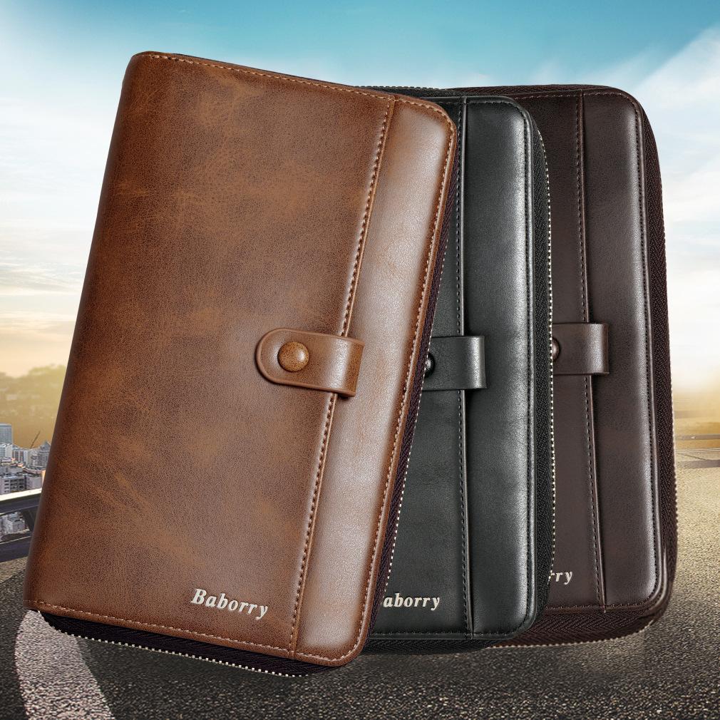 Мужской кошелёк на молнии в винтажном стиле