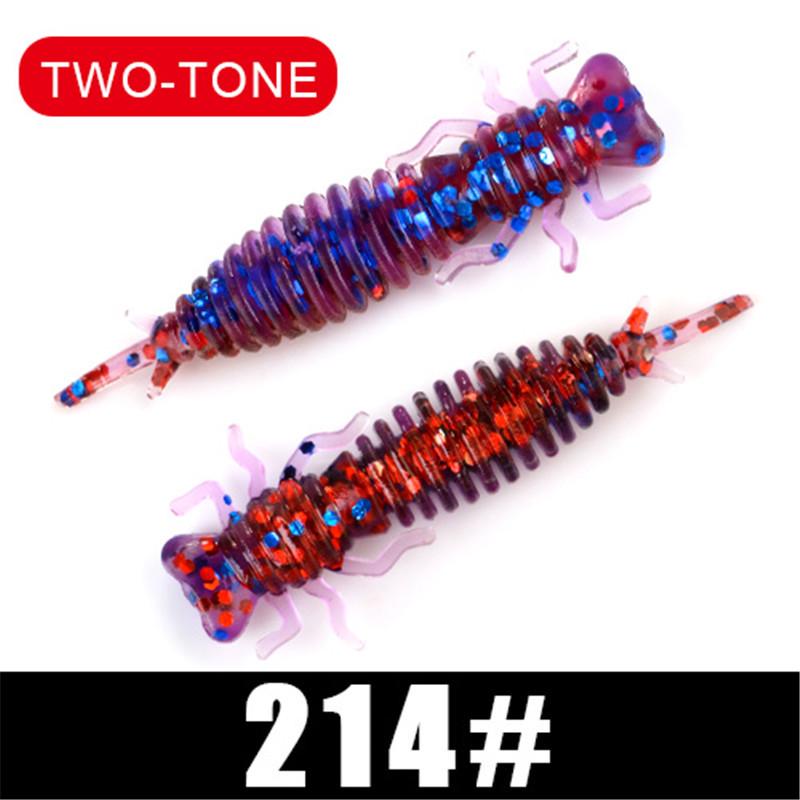 Мягкие приманки FISH KING Larva, 50 мм, 76 мм, 89 мм, искусственная приманка, рыболовная червь, силиконовая приманка для окуня, щуки, приманка для отсадки карпа, пластиковые приманки