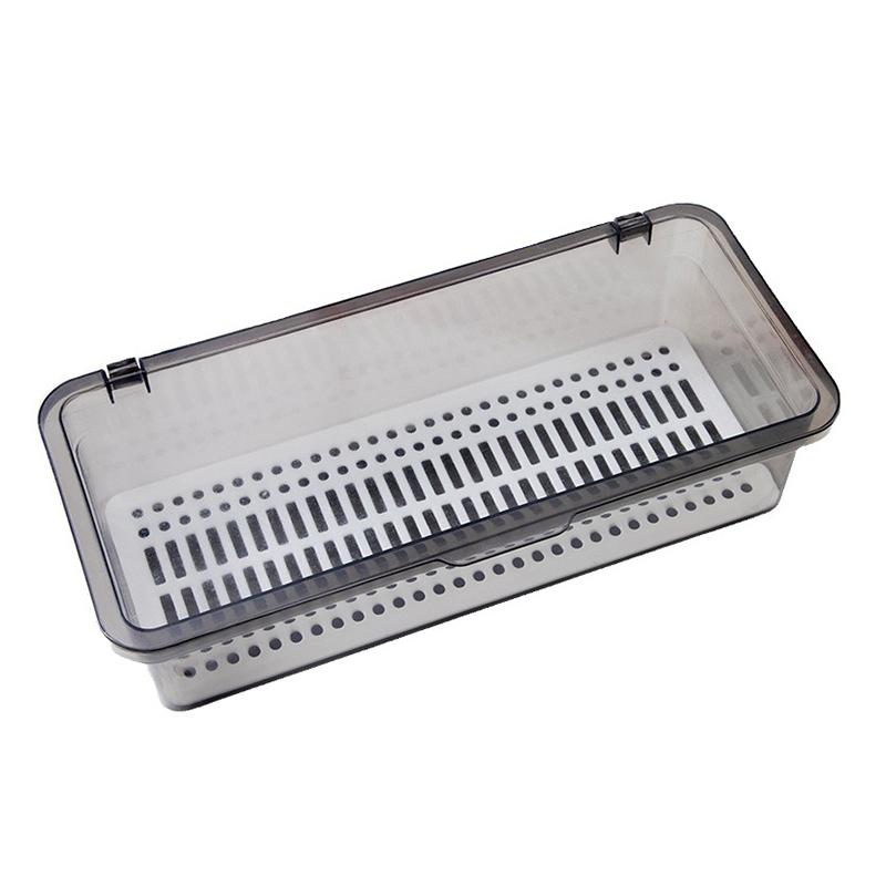 Transparent Dustproof Makeup Brush Holder with Cover Stationery Container Storage Box Desktop Organizer Cosmetics Dustproof Box