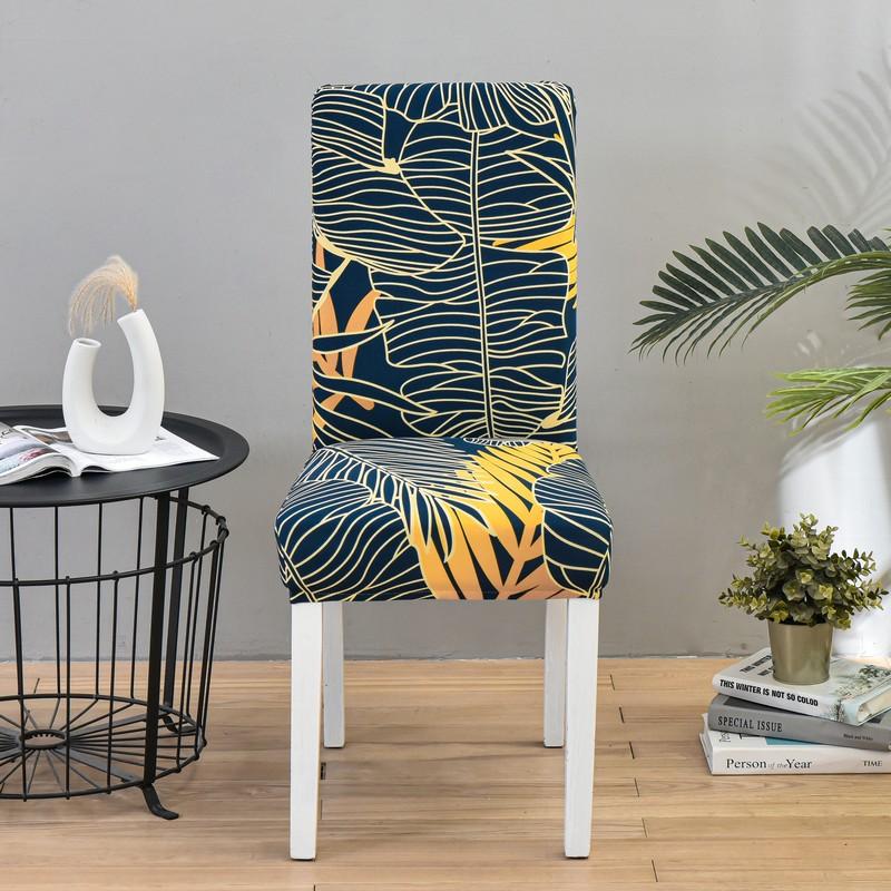 Geometric Elastic Dining Chair Cover Universal Slipcovers Chair Case Stretch Seat Cover For Wedding El Banquet Living Room