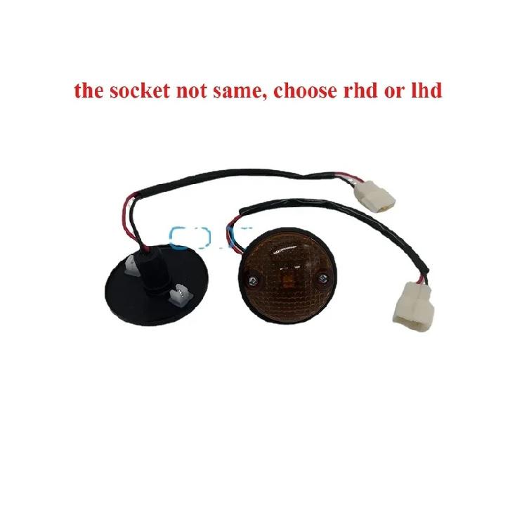 1 Pcs LHD or RHD Round Signal Lamp for Pajero V20 Front Side Marker Corner Lamp for Montero V30 Accessories
