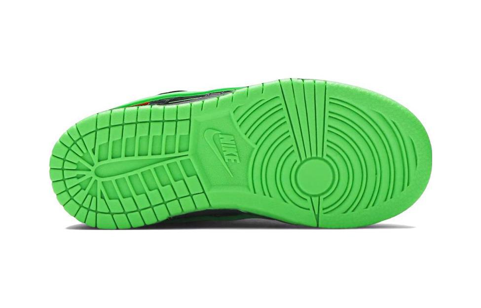 Nike Кроссовки Air Rubber Dunk Off-White Зеленый Удар PS CW7410-001