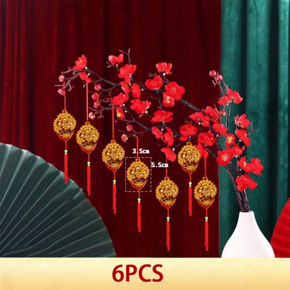 6/20/30 шт. Весенний фестиваль Мини Красный Фонарь Подвесной Орнамент Дракон Новогодний Декор