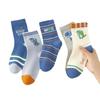 5 пар носков средней длины для мальчиков Randy Little Dinosaur, мягкие и нежные, влагоотводящие и дышащие, милые носки с портами для детей от 1 до 14 лет