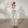 American retro old low-rise Spice Girl loose flared pants drape autumn and winter versatile jeans women's new models