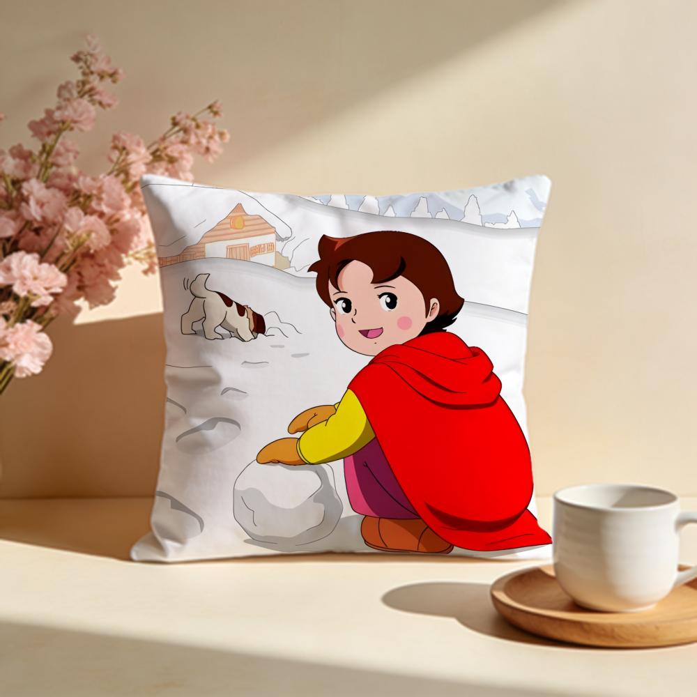 Trendy HHeidi Girl of the Alpsed Cushion Cover Stylish Washable Pillow Cover Ideal for Couch Bedroom Car Decoration