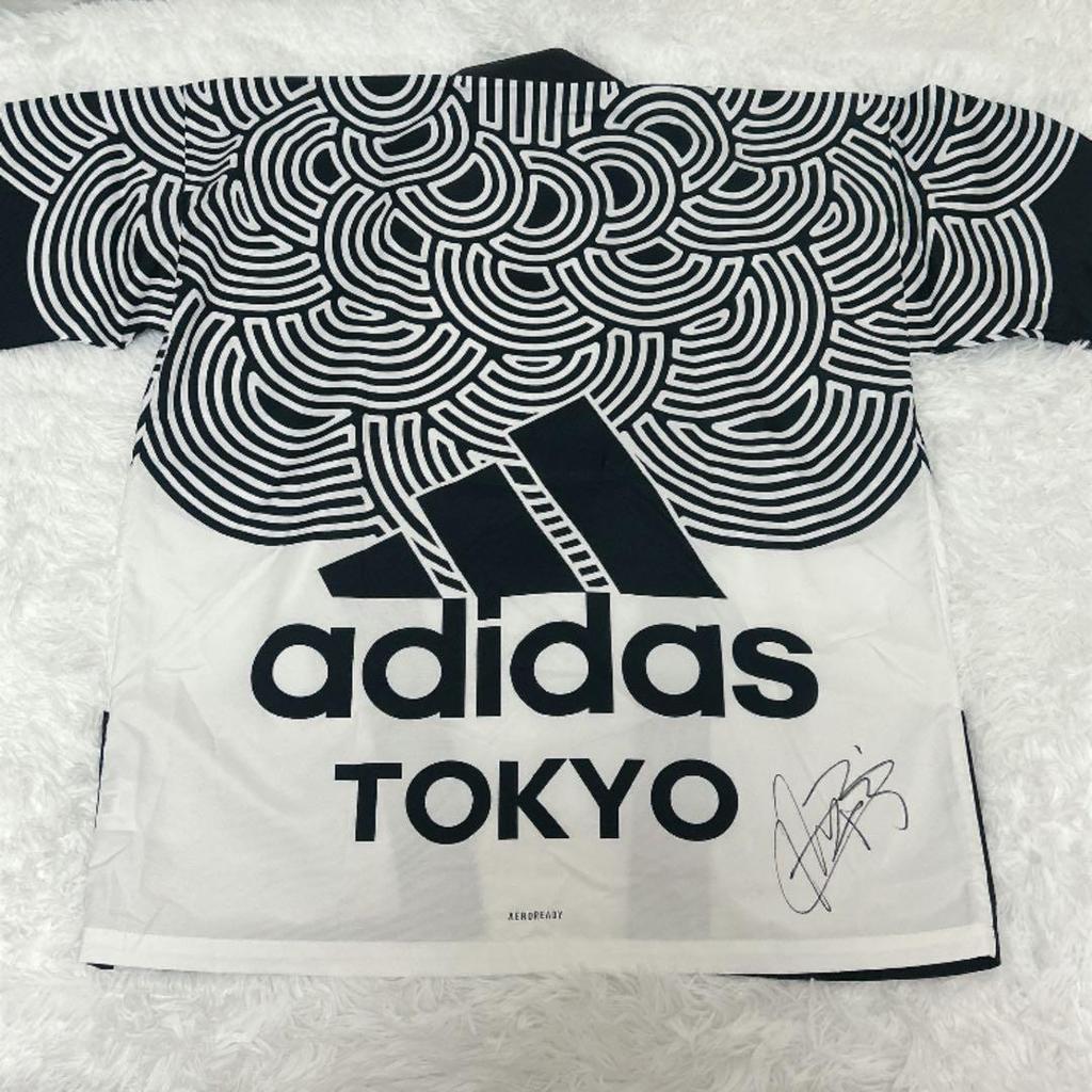 Used [Rare limited item] Adidas happi coat Tokyo Olympics haori L size autographed