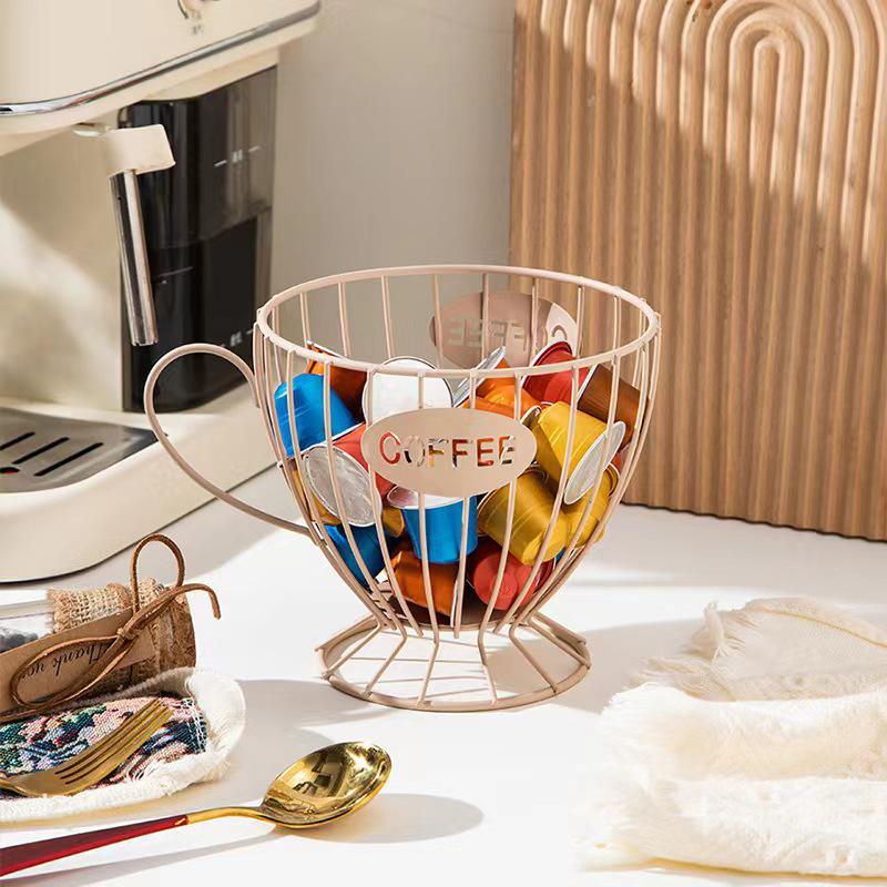 Креативная стойка для хранения капсульного кофе в скандинавском стиле: Большая емкость для растворимого кофе и украшения чайной комнаты.