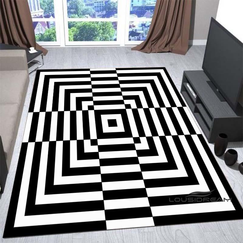 New3D Vortex Illusion Rug for Living Room, Home Decor, Sofa Table Large Area Rugs, Bedside Foot Mat Bedroom, Non-Slip Doormat