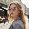 Oval Frame Fashion Sunglasses Unisex UV400 Protection Trendy Sunglasses Retro Stylish Sun Glasses 5246