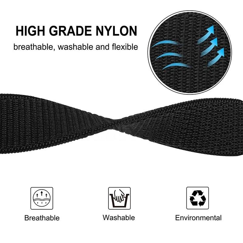 Metal Head Nylon Braided Loop Strap for Xiaomi Mi Band 9 Pro 8 Pro Sport Breathable Bracelet for Redmi Watch 6 5 4 Band Accessories