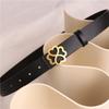 Women S Black Genuine Leather Belt Simple Versatile All Season
