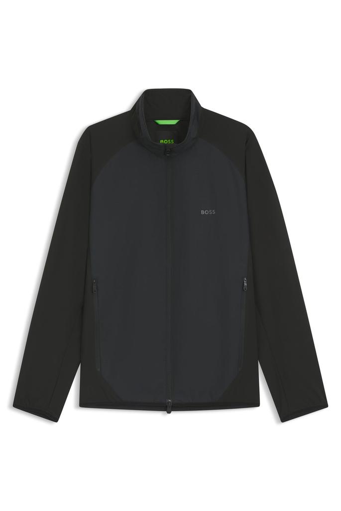 BOSS Super Stretch Size Black Men's Water-Repellent Jacket, Poplin, XL,