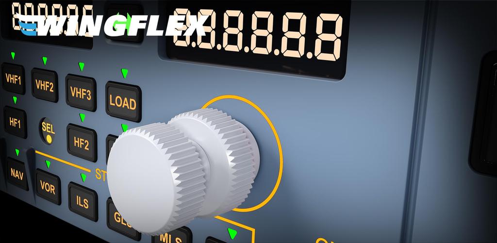 WINGFLEX A320 RMP CUBE Flight Simulation Flight Control for Airbus A320. Experience the Feel of a Real Airplane with Precise Control and