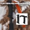 2 шт. Адаптеры для ручек треккинговых палок Прямая/Изогнутая ручка Головка для альпинистской палки Рукоятка для походной трости для скалолазания на открытом воздухе
