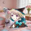 Lynette Genshin Impact Cushion Cover Square Short Plush Pillow Case Living Room Sofa Home Decor Funda X