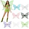 Fairy Wings for Girls Women Halloween Elf Cosplay Accessories Organza Butterfly Fairy Costume for Dress Up Party Favors