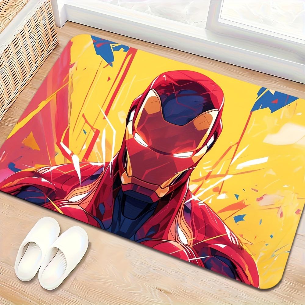 1pc Floor Mat, Designed with Superhero & Classic Heroes Theme, Multiple Sizes, Suitable for Living Room, Bathroom, Kitchen, H