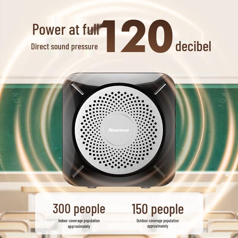 Newsmy Portable Wireless Voice Amplifier with Clip-on Mic CN plug (adapter included) (CN version)