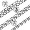 Silver Dog Choker Collar,2 Rows Stainless Steel Dog Chain Cuban Link Metal Martingale Collar Heavy Duty Training Choke Collar for Small Medium Large
