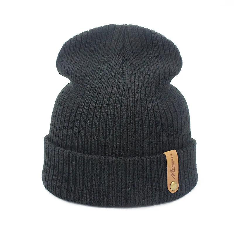 Chunky Knit Beanie Hat for Men And Women Thick Warm Soft Stretchy Wool Acrylic Winter Cap for Girls