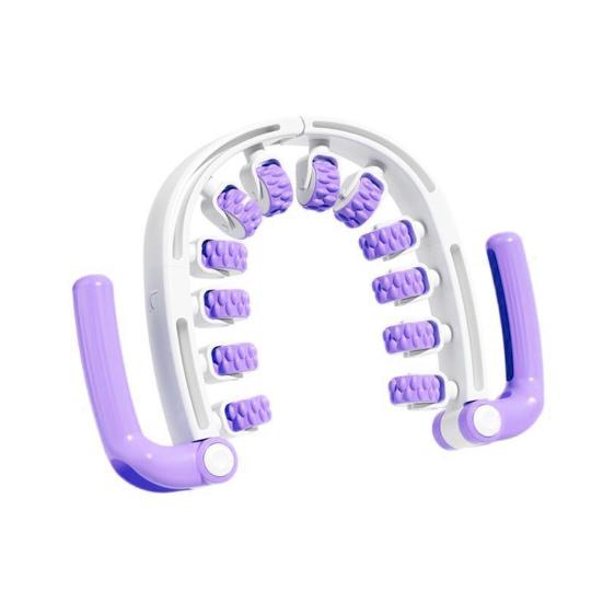 Leg Massage Roller Anti-Cellulite Lymphatic Drainage Deep Tissue Therapy Thighs Arm Back Shoulder Muscle Relaxation Massage Tool with 12 Rollers