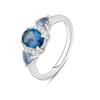 Серебряное кольцо с искуственным танзанитом nano 1.57ct (2110224) 2.44 гр. 925 пробы