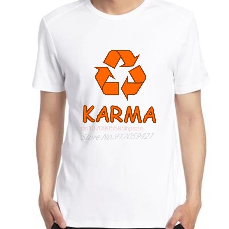Recycle Symbol Good Karma Comes Around Buddha T Shirt For Unisex Graphic T Shirts Tops Tees Oversize Tshirts Summer Cotton Tshirt
