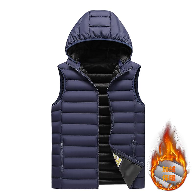 Мужской жилет, зимняя непромокаемая теплая мужская куртка без рукавов, модный повседневный жилет с капюшоном, мужской осенний утепленный жилет
