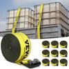 Winch Straps, 10.2 Cm X 9.1 M, 2722 Kg Load Capacity, 8165 Kg Break Strength, Truck Straps with Flat Hook
