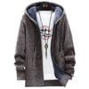 Mens Baggy Full Zip Sweater Coats Hooded Casual Warm Tops Plain Outwear Jackets