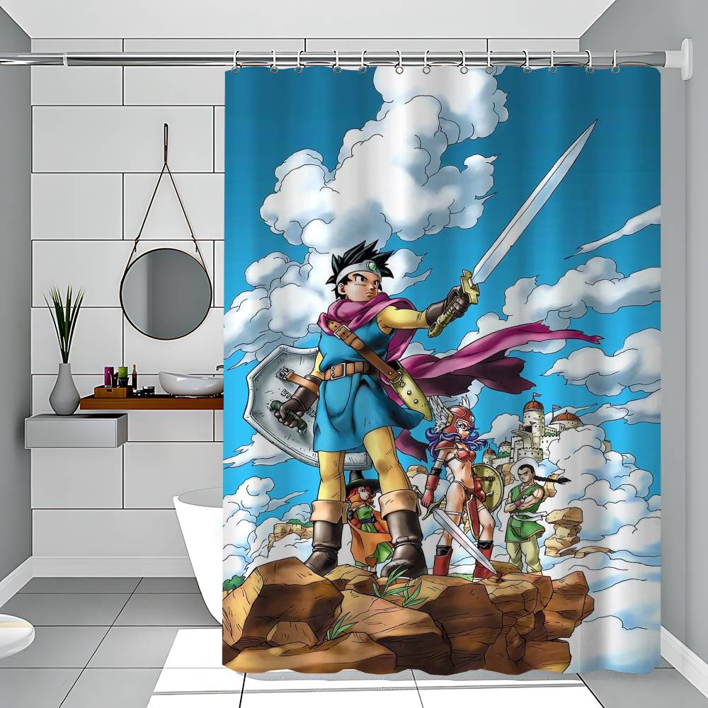 D-Dragon Quest 1 шт. 150X180 см Печатная Занавеска для душа Перегородка Ванная комната Водонепроницаемая и Устойчивая к плесени