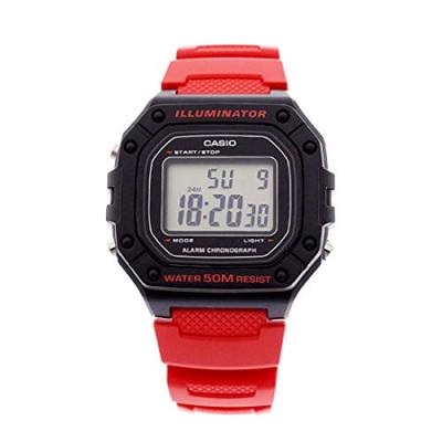 Кварцевые часы унисекс Casio W-218H-4BV, красные