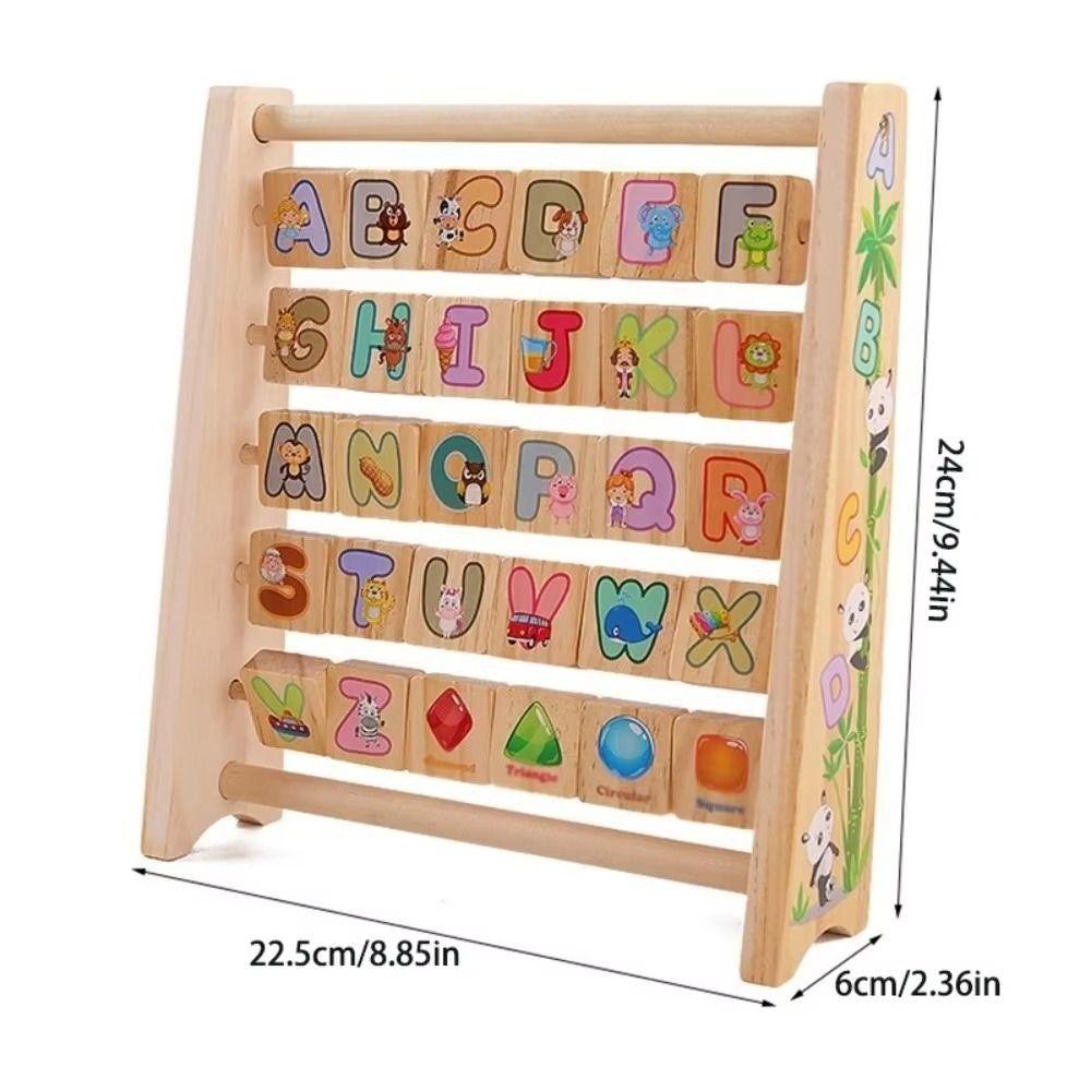 Arithmetic Wooden Letter Board English Alphabet Early Education Board Baby Gift