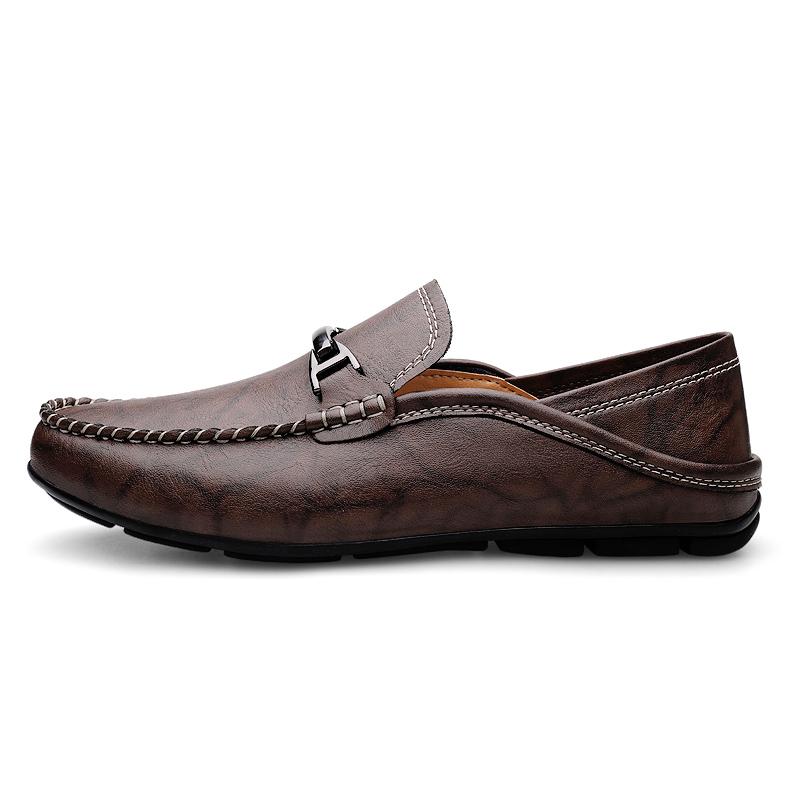 Loafers Men Luxury Brand Shoes Leather Slip On Casual Shoes Italian Men's Moccasins Mocassin Homme Mocasines Hombre Slip-ons