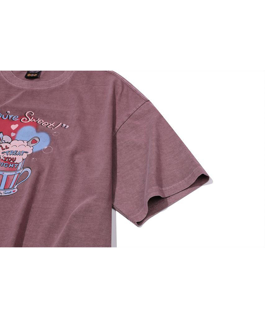 CPGN STUDIO Футболка с коротким рукавом 'Kitten Soda Pigment' Пыльно-розовый