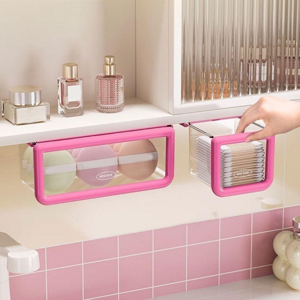 Plastic Mirror Cabinet Storage Box Dopamine Cosmetic Storage Box Drawer Style Storage Box Office
