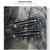 Mens Loose Fit Denim Jacket Streetwear Harajuku Style Casual Outerwear