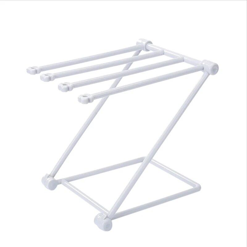 Folding Cloth Storage Rack Bottle Drying Rack Countertop Dishcloth Cleaning Dryer Drainer Storage Shelf Cup Hanging Holder