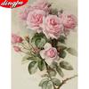 Diamond Mosaic Flower Cross Stitch Kit Diamond Painting Rose Full Square Drill