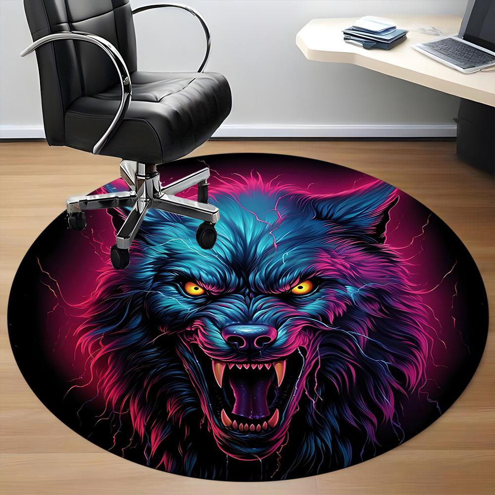 1 шт. Круглый ковер Wolfpack Alpha для офиса, под офисные стулья, спальни, гостиной, домашний декор, декор комнаты