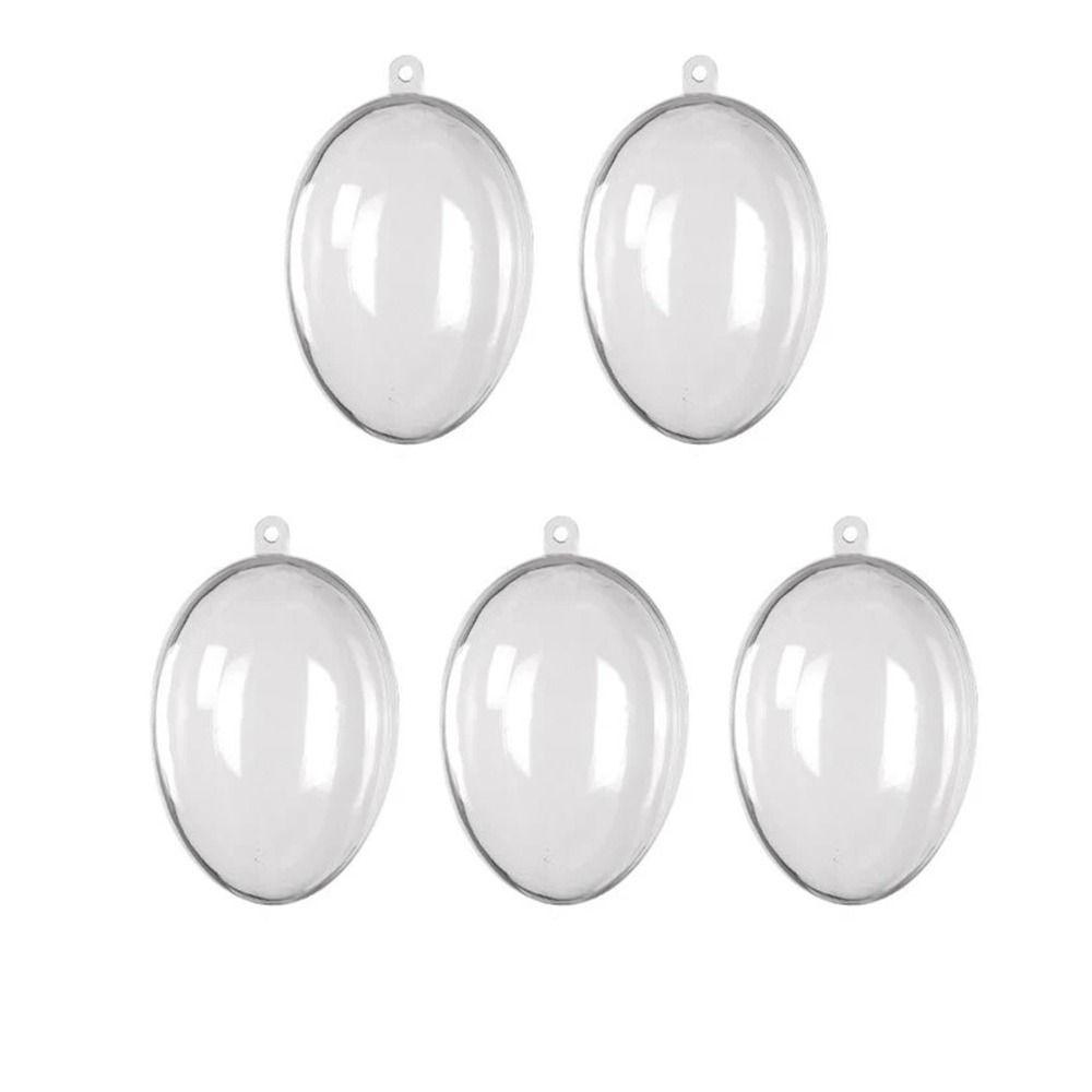 5PCS Party Supplies Transparent Ball Egg Shape Candy Box Home Decoration Easter Eggs