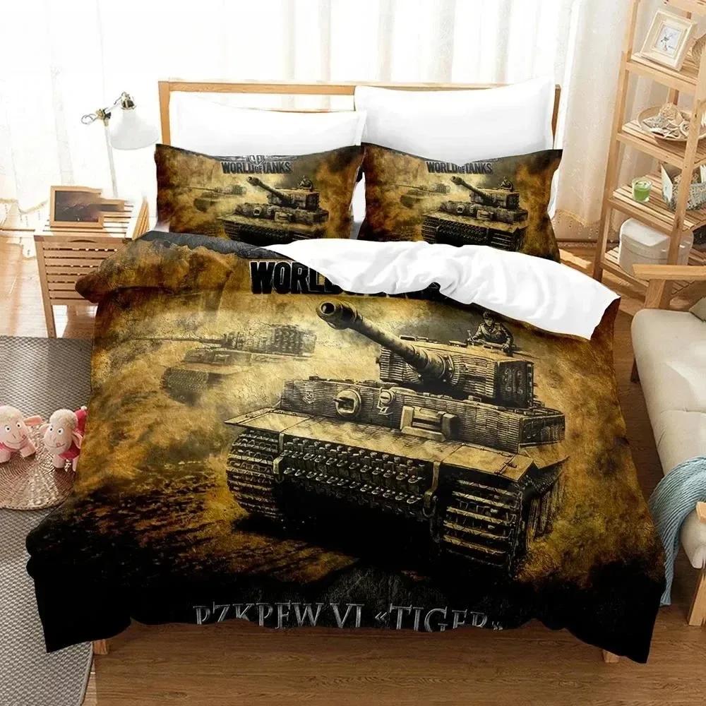 World of Tanks 3D Printed Duvet Cover Pillowcase Bedding Set Twin Full Queen/King Size King Kids Adults quilt cover