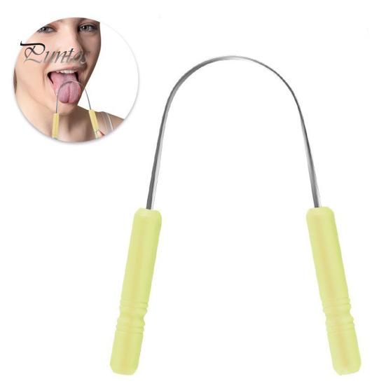 2 шт. скребок для языка из нержавеющей стали U-образный очиститель для покрытия языка для детей и взрослых, портативный скребок для удаления неприятного запаха изо рта
